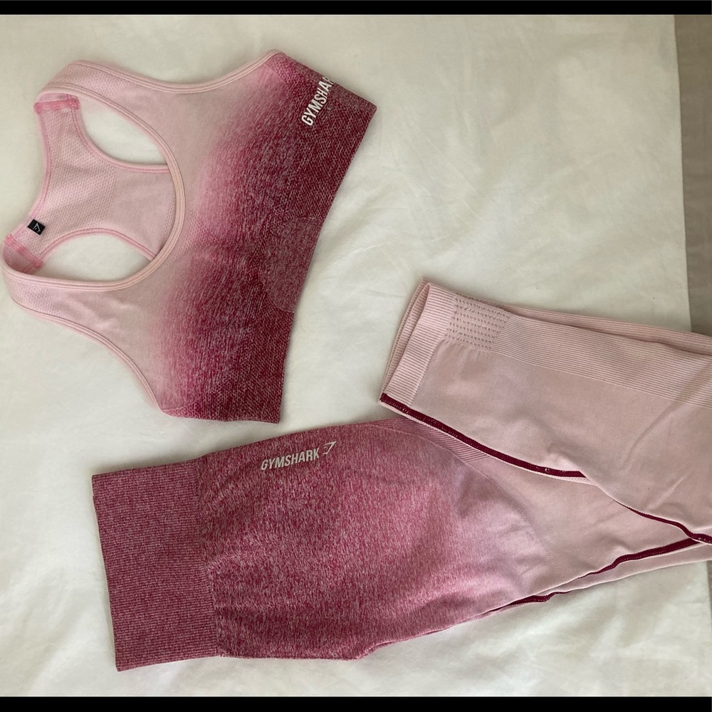 Gymshark pink ombre workout set